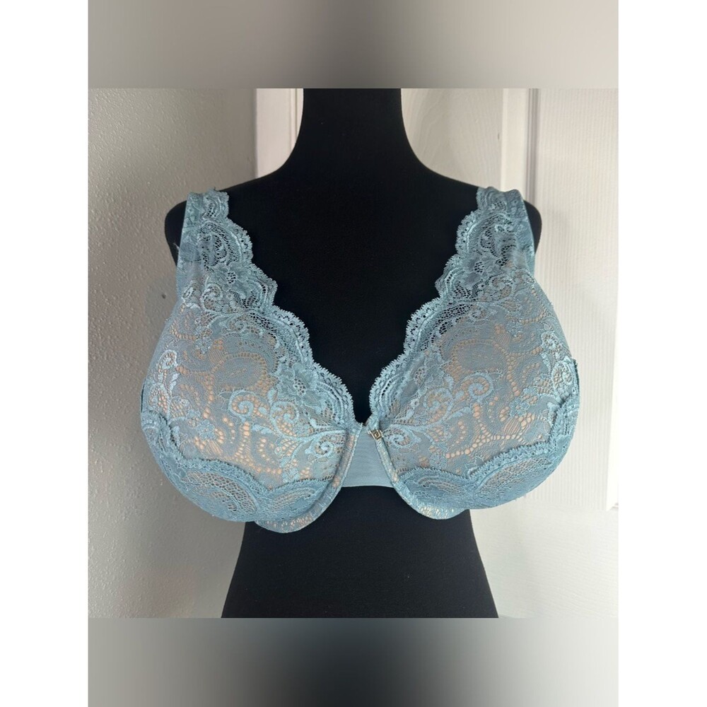 Thirdlove 24/7 Blue Lace Contour Plunge Bra Size 40H